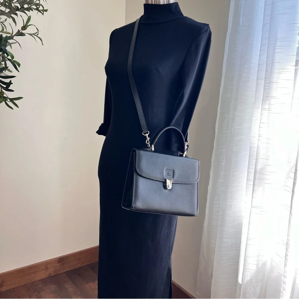 Burberry Leather Satchel Top handle Two Way Bag - Picture 8 of 16